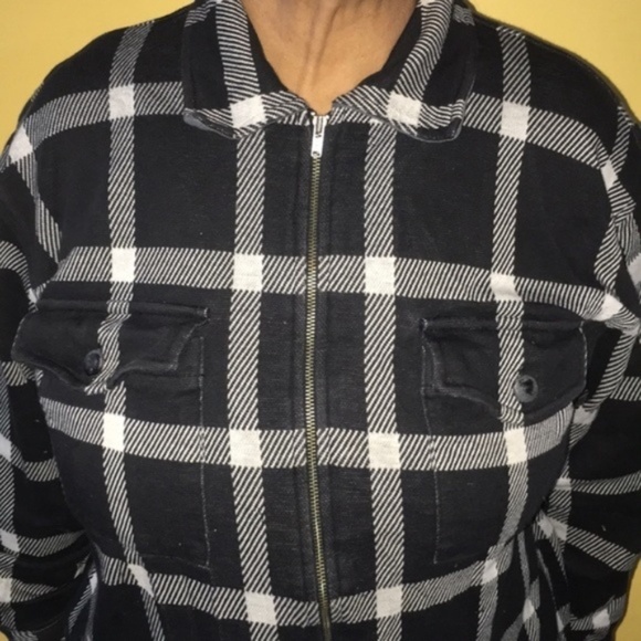 Jones New York Heavyweight Flannel Zip Up Medium - Picture 4 of 11